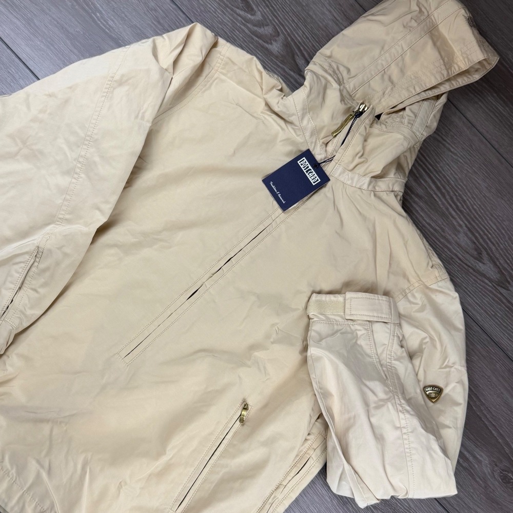 Post Card Womens Anorak Pullover Hooded Jacket Beige Size 8